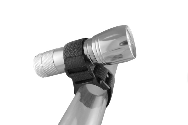 Flashlight holder flashlight mount Twofish Unlimited hook-and-loop velcro rubber bike accessories